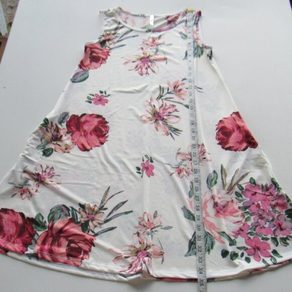 Nelly Aura Women's Floral Print Summer Sleeveless Tunic Dress w/Pockets Size S - Picture 5 of 6